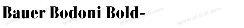 Bauer Bodoni Bold字体转换